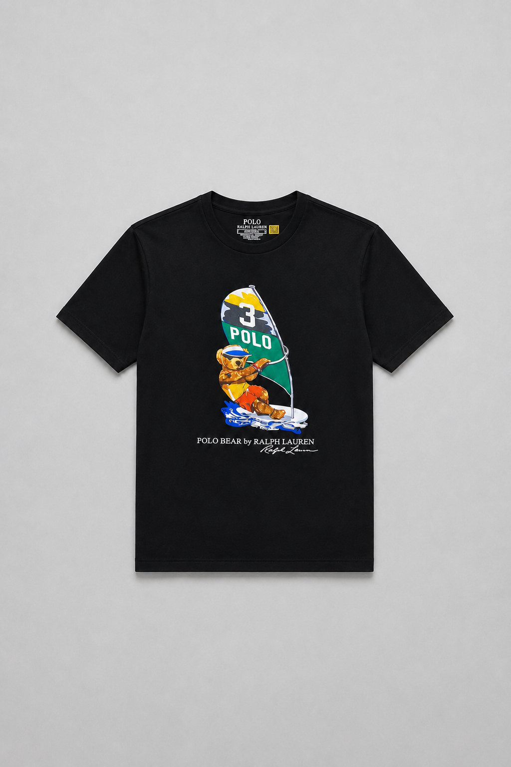 Polo Bear Tees | Black / Surfing
